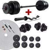 Ecgspor 48 kg Z Bar Halter Dambıl ve Ağırlık Fitness Seti