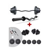 Ecgspor Hero Serisi 25 kg Z Bar Dambıl Seti ve Fitness Ağırlık Seti