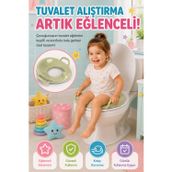Eco Green Çocuk Tuvalet Alıştırma Adaptörü Tutma Kollu Ergonomik Klozet Aparatı Seti