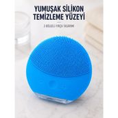 Eco Port Silikon Yüz Temizleme Fırçası Ayarlanabilir Titreşimli Mavi Cilt Bakım Cihazı