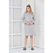 Ecocotton Alessa Gri Kadın Bornoz