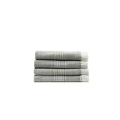Ecocotton Hasna 50x90 cm Pamuk Keten Melanj Antrasit Haki 4'lü Havlu Seti