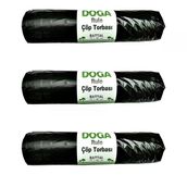 Ecoplast 300 gr 75x90 cm 10 Adetlik 1 Rulo Battal Boy Siyah Çöp Torbası Poşeti