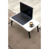 Ed Pet Dizayn Laptop Sehpası Seyyar Kahvaltı Masası Katlanır Çalışma Sehpası Atlantik Çam - 35x50 - Beyaz