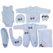 Eda Baby 7718 Kalp Baskılı 9'lu Set Hastane Çıkışı