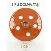 Edenza Güveç Dolma Sarma Taşı Kapağı Sırlı Çömlek 18 cm - Çok Renkli
