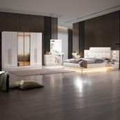 Edsy Home Ada Yatak Odası Takımı MDF Bej Renk