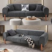 Edsy Home Armoni 3'lü Koltuk Takımı Antrasit
