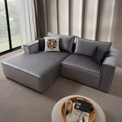 Edsy Home Arven Köşe Koltuk Takımı Gri - Sol Köşe