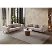 Edsy Home Galata 3+3 Koltuk Takımı Sütlü Kahve