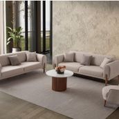 Edsy Home Galata 3+3+1+1 Koltuk Takımı Sütlü Kahve