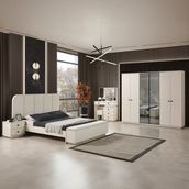 Edsy Home Petek Yatak Odası Takımı - Beyaz