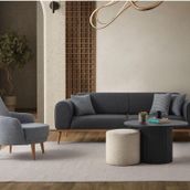 Edsy Home Rebul 3+1 Koltuk Takımı Antrasit