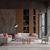 Edsy Home Rebul 3+3+1 Koltuk Takımı Antrasit