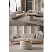 Edsy Home Rebull 3+3 Koltuk Takımı Sütlü Kahve