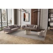 Edsy Home Rebull 3+3+1 Koltuk Takımı Kahverengi + Sütlü Kahve - Sütlü Kahverengi