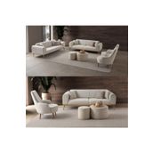 Edsy Home Rebull 3+3+1+1 Koltuk Takımı Bej Renk