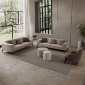 Edsy Home Regnar 3+1 Koltuk Takımı Sütlü Kahverengi
