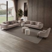 Edsy Home Regnar 3+3+1 Koltuk Takımı Sütlü Kahve - Sütlü Kahverengi