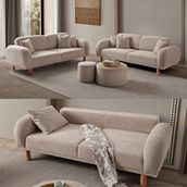 Edsy Home Regnum Koltuk Takımı 3+3 Krem