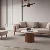 Edsy Home Riva 3+1 Koltuk Takımı Sütlü Kahve