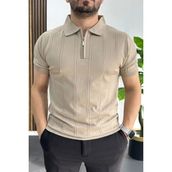 Edwox Vizon EDW457 Erkek Desenli Polo Yaka Tişört