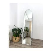Effe Yapı Dekor Beyaz Metal Çerçeveli 160X40 cm Oval Ayaklı Boy Aynası
