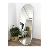 Effe Yapı Dekor Beyaz Metal Çerçeveli 180X60 cm Elips Model Ayaklı Boy Aynası