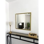 Effe Yapı Dekor Gold Metal Çerçeveli 60 x 60 cm Kare Ayna