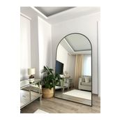 Effe Yapı Dekor Pirinç Eskitme Metal Çerçeveli 180X100 cm Oval Ayaklı Boy Aynası