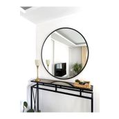 EFFE YAPI DEKOR Siyah Metal Çerçeveli 100 Cm Yuvarlak Ayna
