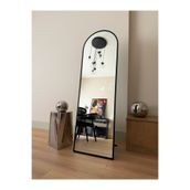 Effe Yapı Dekor Siyah Metal Çerçeveli 160X40 cm Oval Ayaklı Boy Aynası