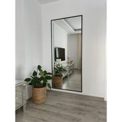 Effe Yapı Dekor Siyah Metal Çerçeveli Duvara Monte 180X80 cm Boy Aynası