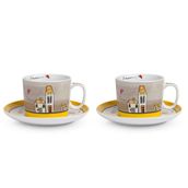 Egan Italy Le Casette 2'li 340 ml Sarı Çay Fincanı Seti