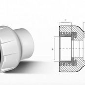 Ege Yıldız PPRC Gri 50x1 mm 1/2 Dişi Adaptör