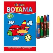 Eğlenceli Boyama - 3 Yaş Üstü 4'lü Pastel Boya Hediyeli - Parıltı Yayınları