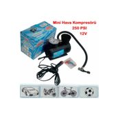 Egonex Araba Oto Araç Lastik Şişirme Pompası Hava Kompresörü 250PSI 12V Volt Şişirici Kompresör Pompa Setii