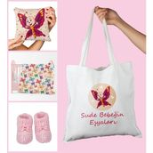 Ejoya Bebeklere Özel Çantasında Kişiye Özel Battaniye Yastık ve Patik Bebek Hediye Seti 109847