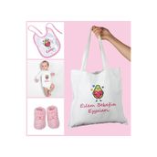 Ejoya Bebeklere Özel Çantasında Kişiye Özel Zıbın Önük ve Patik Bebek Hediye Seti 109757