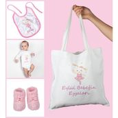 Ejoya Bebeklere Özel Çantasında Kişiye Özel Zıbın Önük ve Patik Bebek Hediye Seti 109772