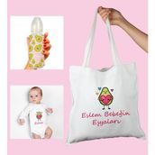 Ejoya Bebeklere Özel Çantasında Kişiye Özel Zıbın ve Biberon Bebek Hediye Seti 109997