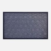 Ekol Moroccon Texture Dikdörtgen Mavi Siyah 45x75 cm Kauçuk Tekstil Paspas