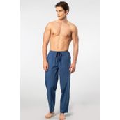 Ekoseli Erkek Tek Alt Pijama, Cep Detaylıdır, %95 pamuk %5 Likralı