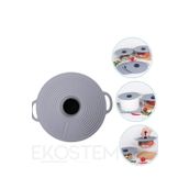 Ekostem Silikon Isı Koruyucu Tencere ve Tava Kapağı - Koku Sızdırmaz 31 Cm - Okaliptus