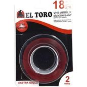 El Toro El Toro Çift Taraflı Bant Silikonlu 18MM 2mt