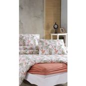 Elart Flores 160x220 cm Pudra Tek Kişilik Ranforce 3 Parça Nevresim Takımı