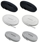 Elastik(Sünebilen) 1 cm Enli, Yassı, 100 cm Ayakkabı Bağcığı (Toplamda 3 Çift)