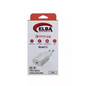 Elba ELB42 Beyaz 25W USB-C PD3.0 QC4.0 Şarj Kafası ve iPhone Kablo