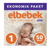 Elbebek Elite No:1 Yenidoğan 50 Adet Bebek Bezi