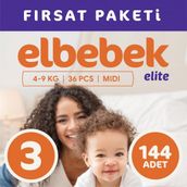 Elbebek Elite No:3 Midi 144 Adet Bebek Bezi